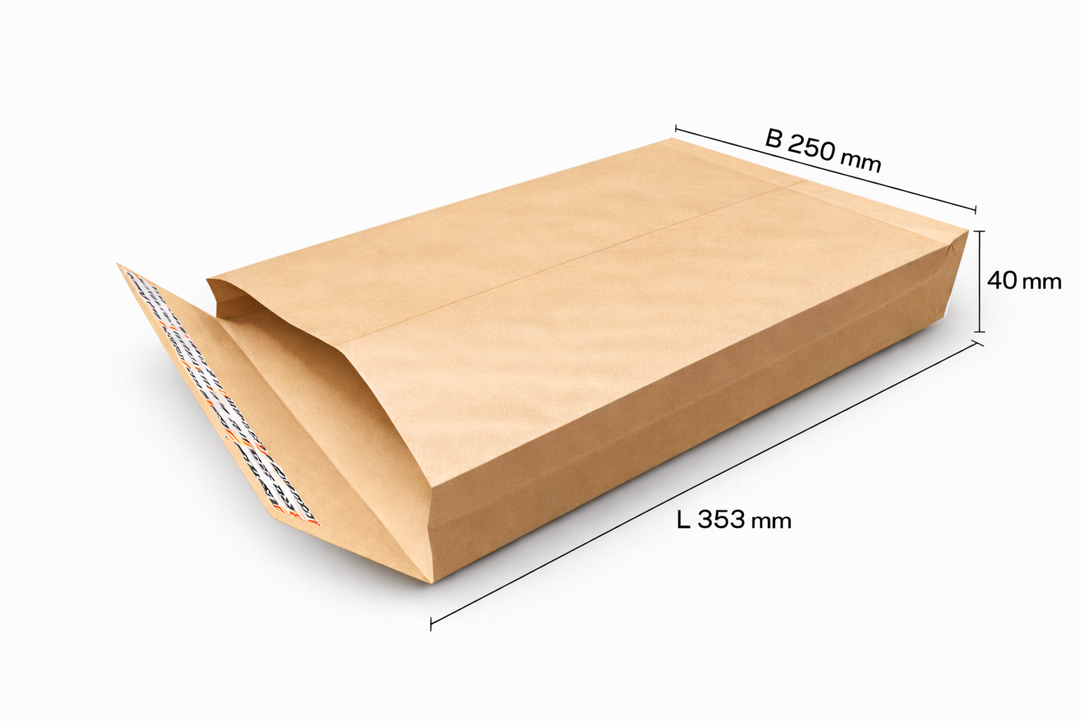 Stabile Kraftpapier Versandtaschen für Dokumente und Waren