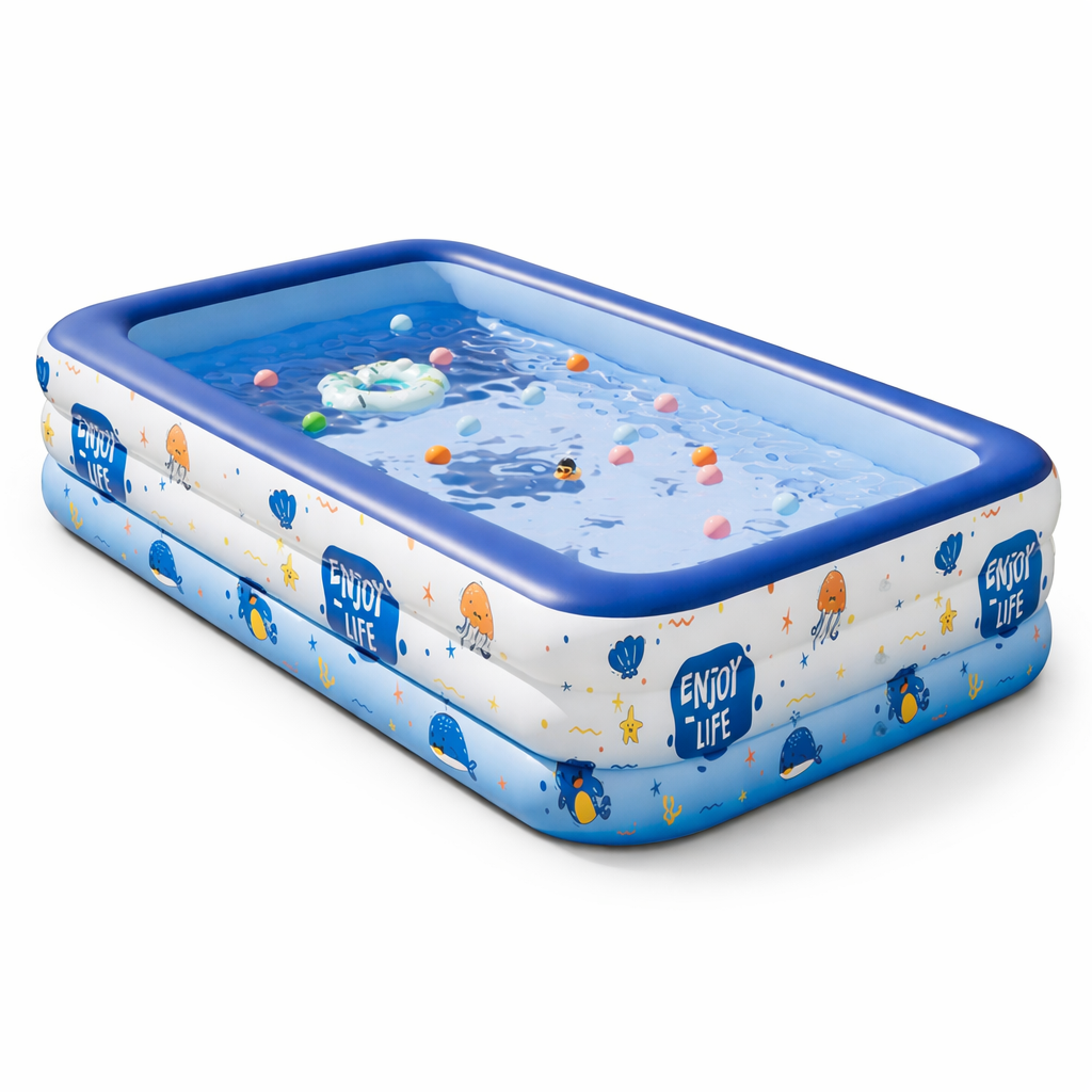 Familienpool Swimmingpool Aufblasbar XL - XXL 1,8 m - 3 m "Enjoy life"