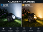 Solarleuchte Stein Gartenbeleuchtung warm weiß / kalt weiß