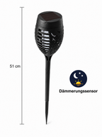 Solarleuchte Fackel mit Flammeneffekt