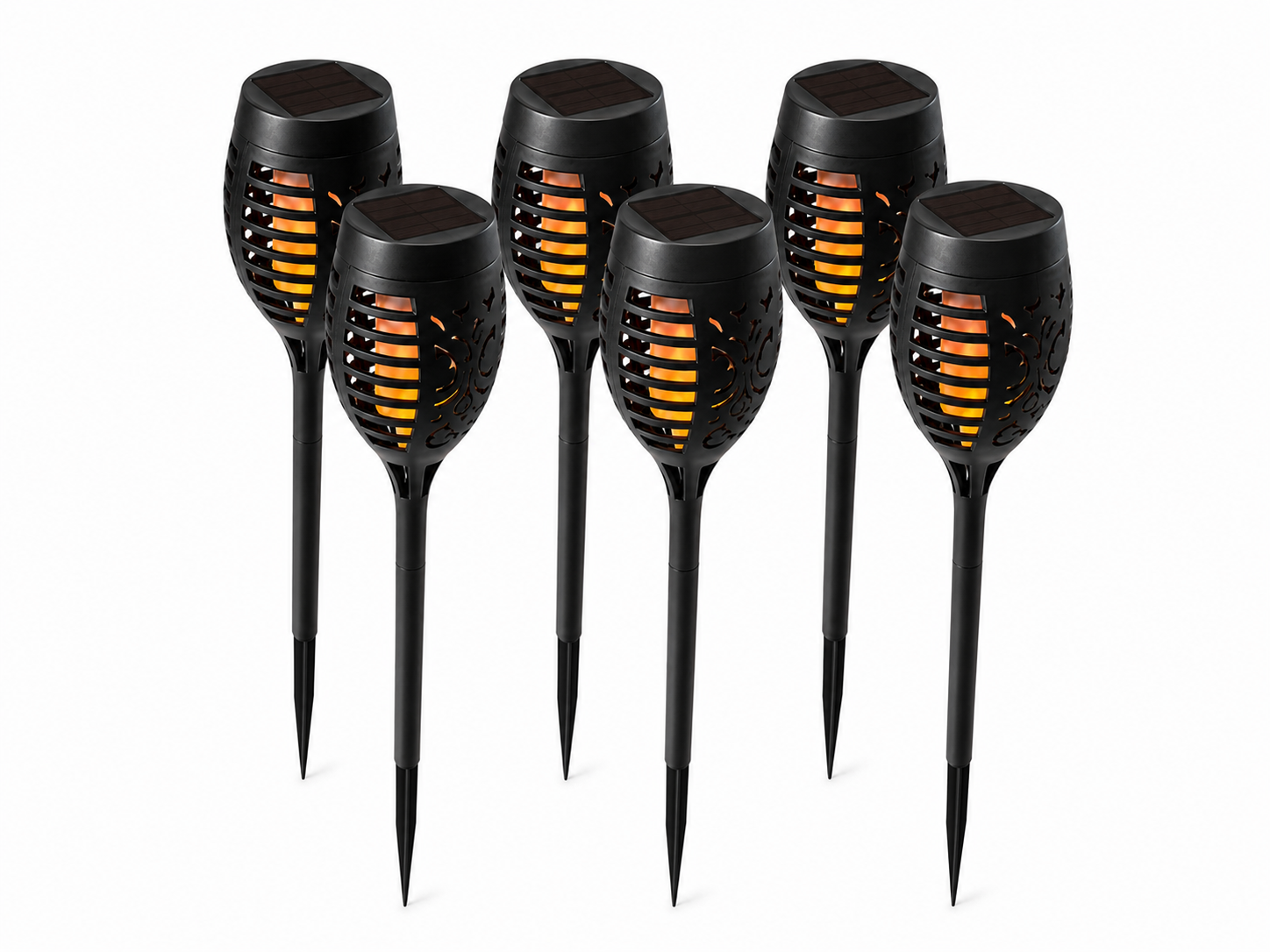 Solarleuchte Fackel mit Flammeneffekt