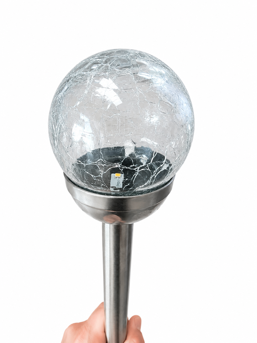 Solarleuchte Glaskugel Crakled glas Kugelleuchte