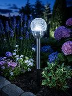 Solarleuchte Glaskugel Crakled glas Kugelleuchte