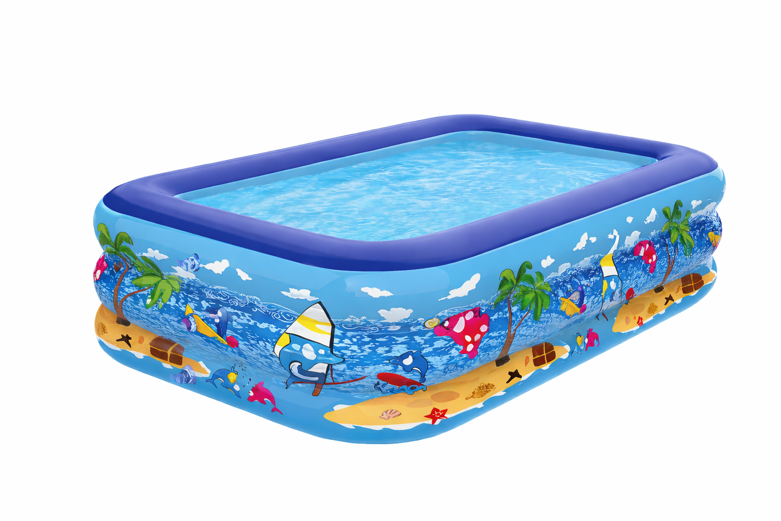 Familienpool Swimmingpool Aufblasbar XL - XXL 1,8 m - 3 m "Island Beach"
