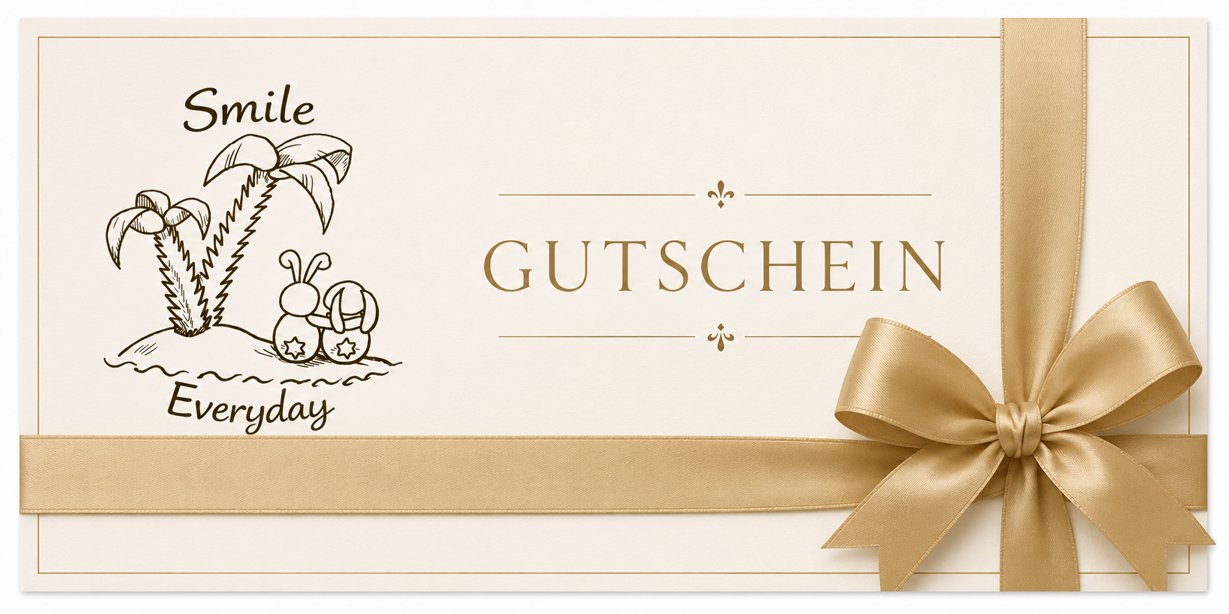Eleganter Geschenkgutschein mit Schleife