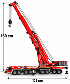 Mould King Modell Nr. 17008 mit Abmessungen im aufgebautem Zustand
