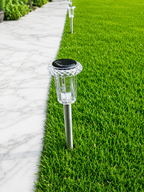Lampe solaire de jardin en cristal blanc froid / blanc