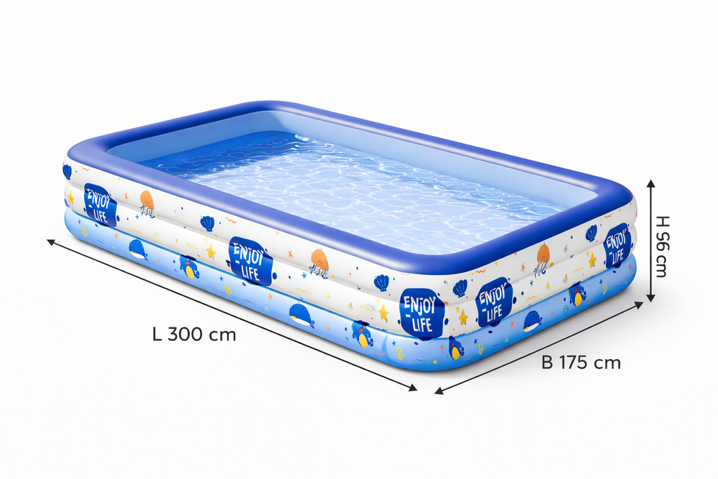 Familienpool Swimmingpool Aufblasbar XL - XXL 1,8 m - 3 m "Enjoy life"