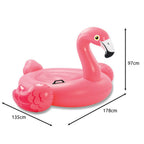 Flamingo aufblasbar mit Bemaßung (178 cm x 135 cm x 97 cm)