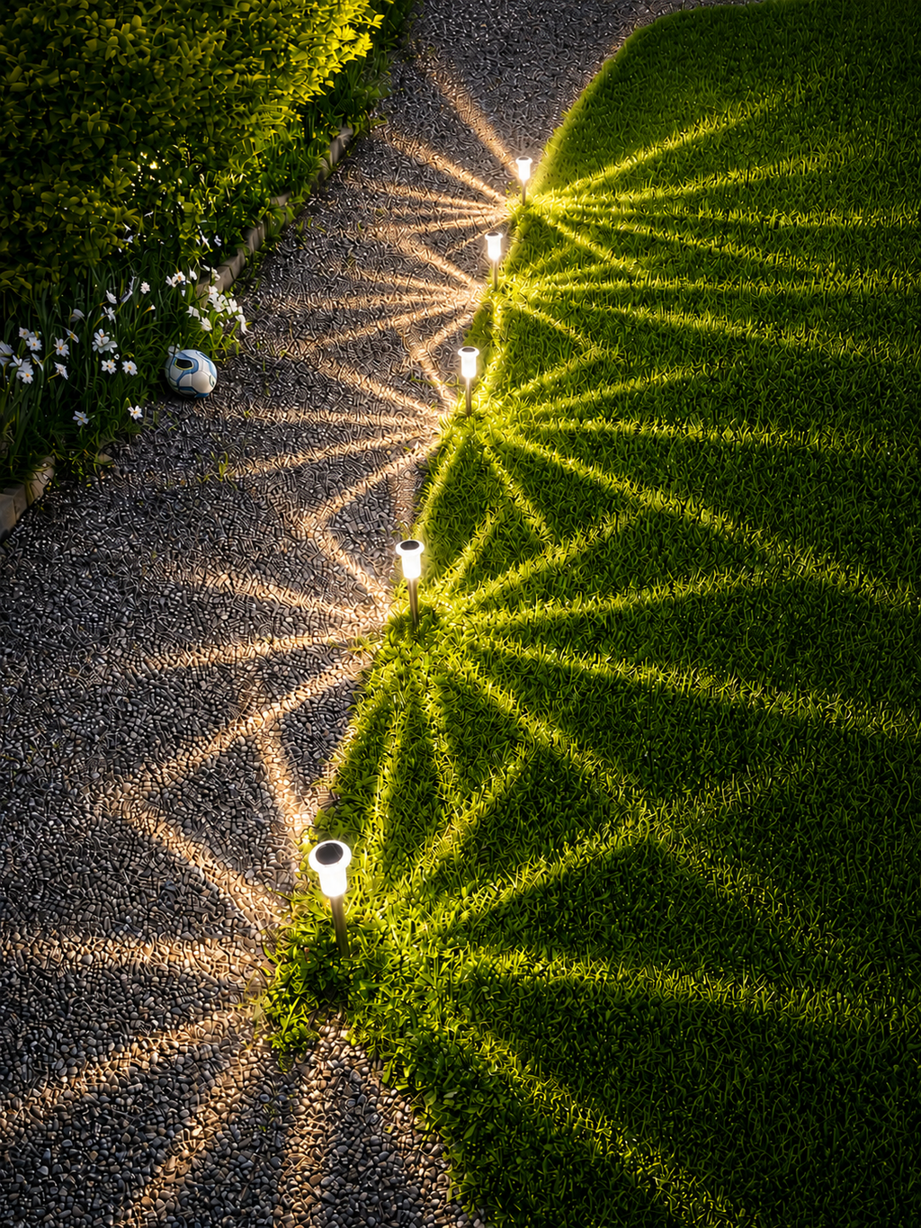 LED Solar Gartenleuchte mit dekorativem Kristall-Lichteffekt