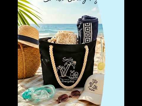 Strandtasche – Beach Bag mit Kordelgriffen