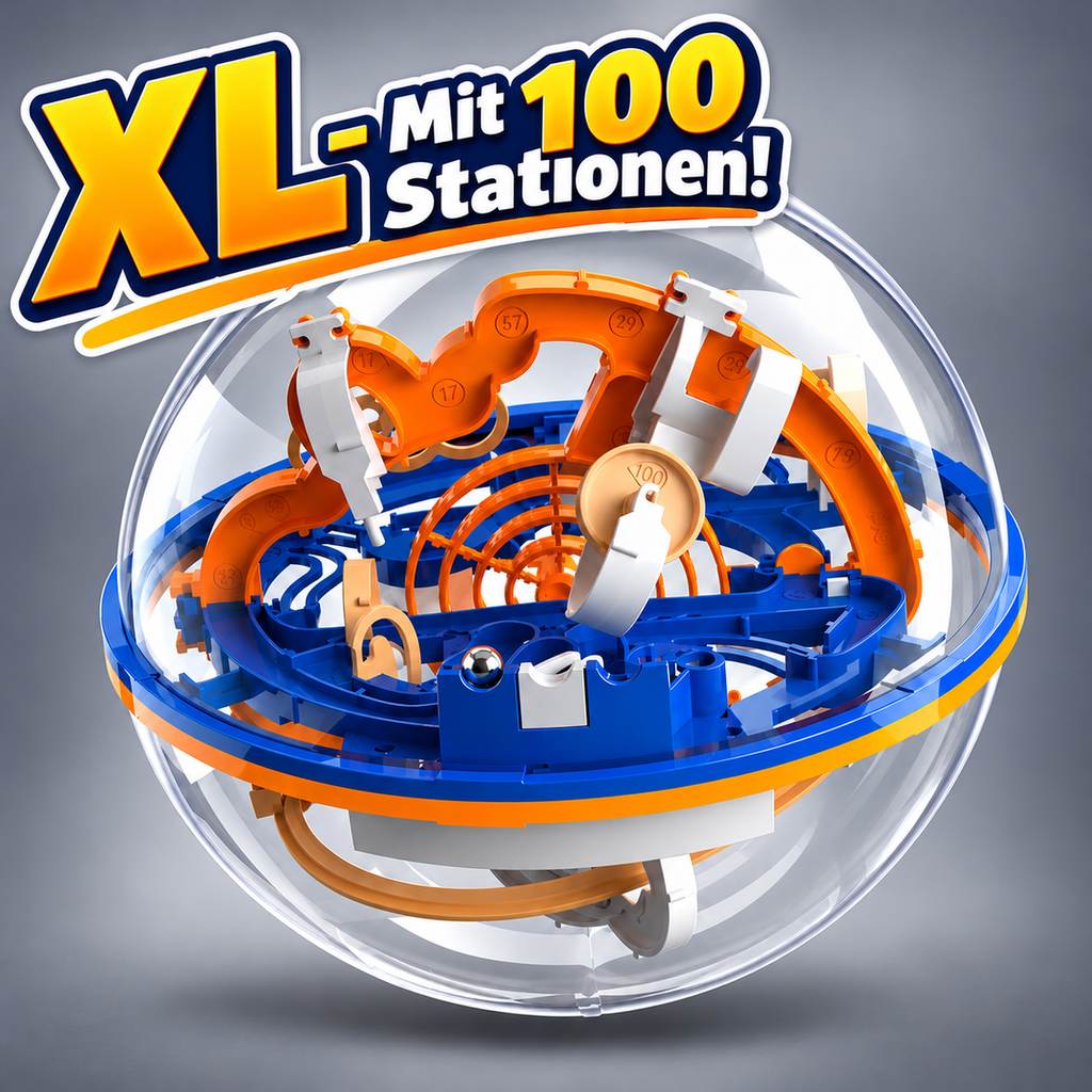 3D Kugellabyrinth XL mit 100 Stationen Geschicklichkeitsspiel
