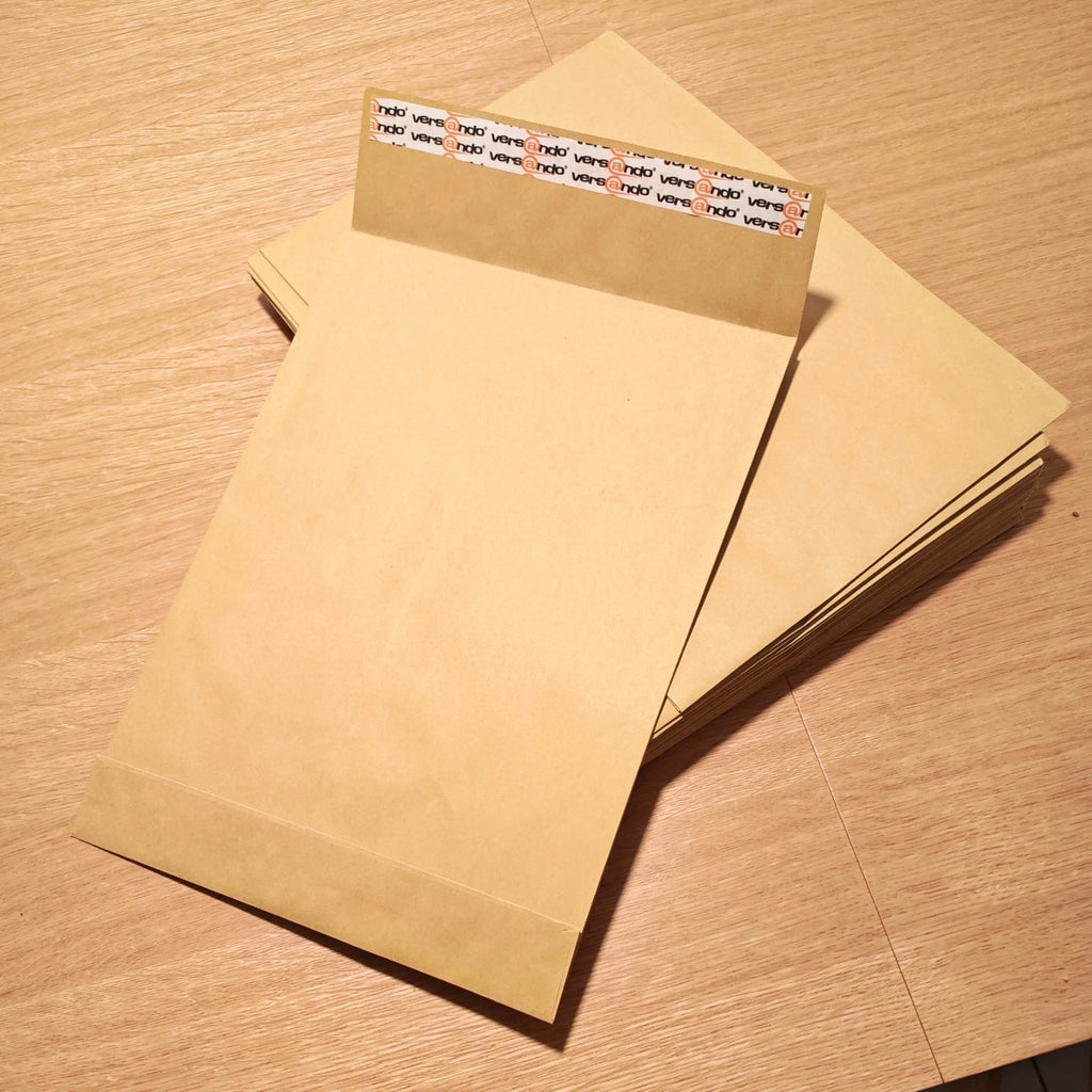 B4 Versandtaschen aus braunem Kraftpapier 250 x 353 mm