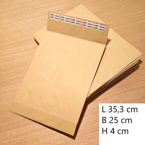 B4 Versandtaschen Großbrief Maxibrief mit Klotzboden und Falte 353 x 250 x 40 mm